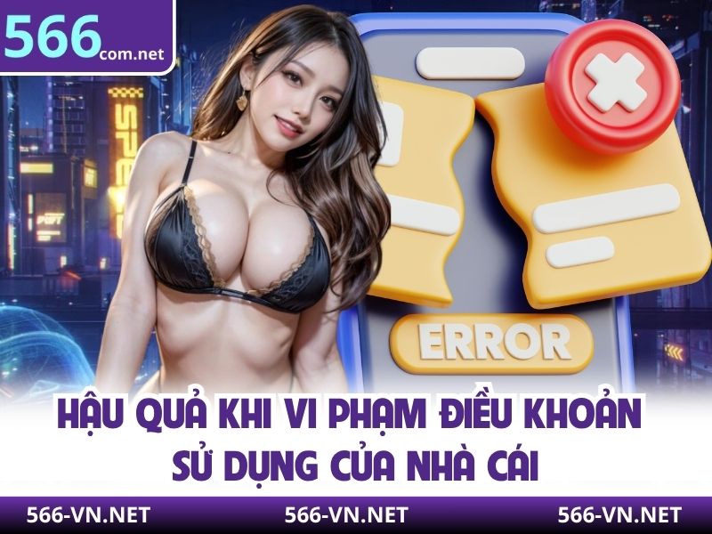 Hậu quả khi vi phạm điều khoản sử dụng của nhà cái